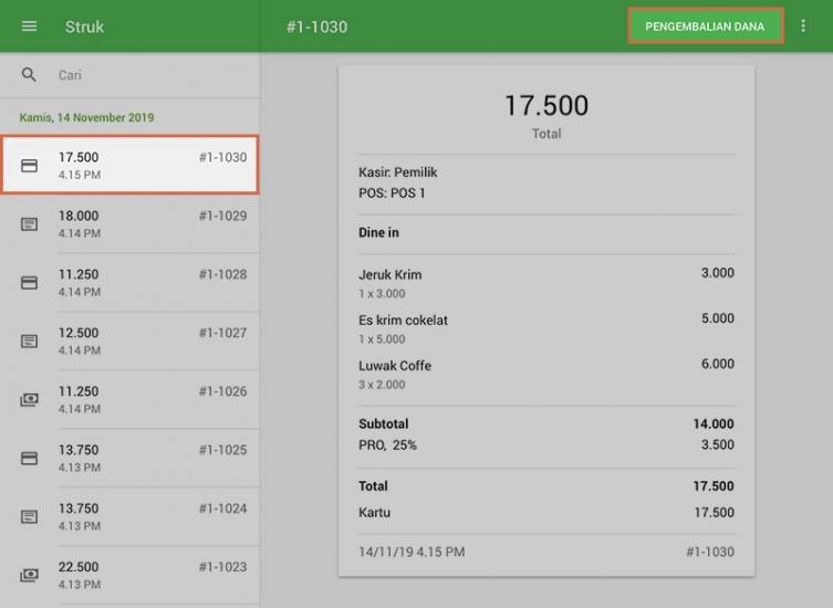 Bagaimana Cara Melakukan Pengembalian Dana pada Sistem Kasir Loyverse