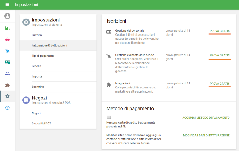 Seleziona Prova Gratis