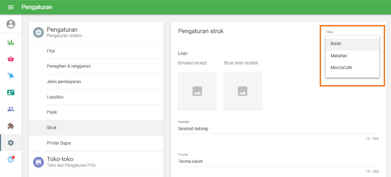 mengatur teks tanda