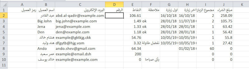 ملف إكسل