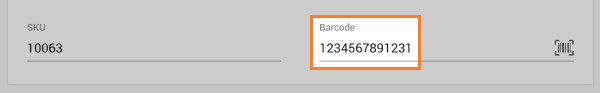 the Barcode field