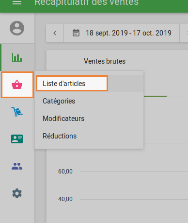 Allez dans le menu « Liste » dans le back office.
