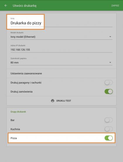 W aplikacji GS POS przypisz każdą drukarkę do własnej grupy drukarek.