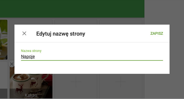 zmienienie nazwę strony