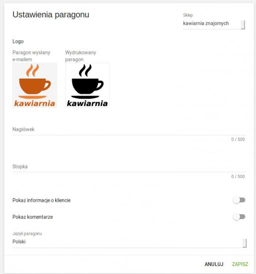Logo dla „Wydrukowanego paragonu”