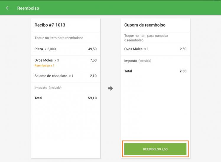 linha do item a ser devolvido