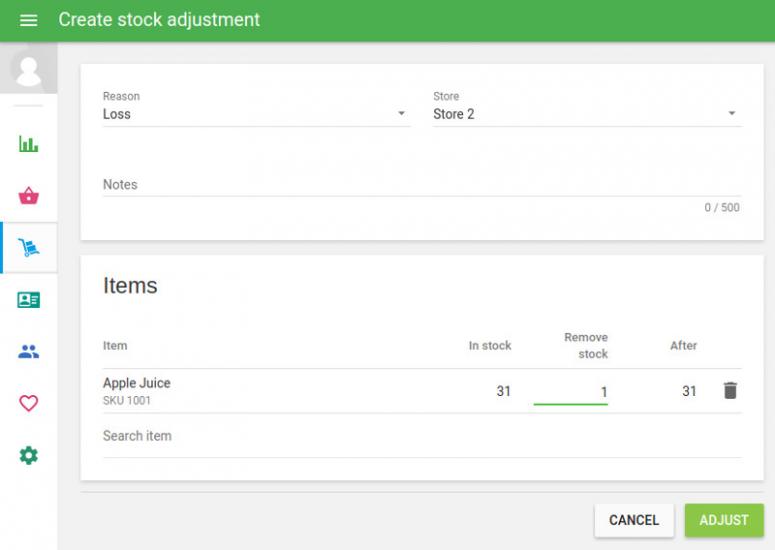 Supprimer stock