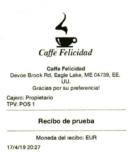 un recibo satisfactoriamente