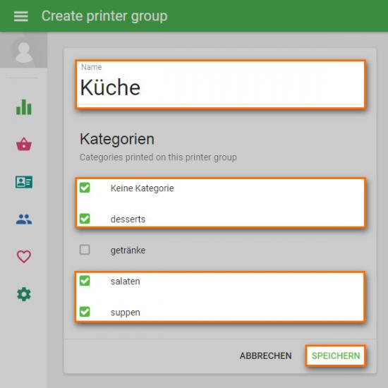 Geben Sie der Druckergruppe einen Namen