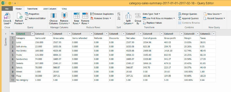 query editor