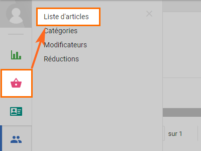 Item list menu