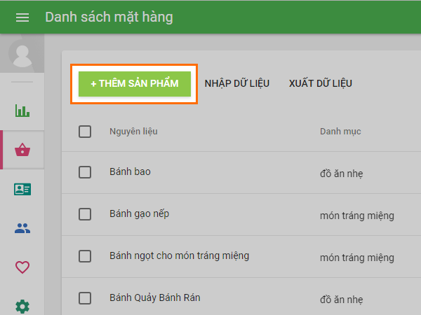 ‘Add Item’ button