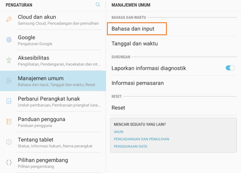 Android devices Settings