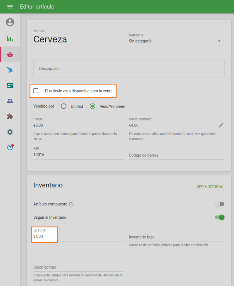 creación componente de producto liquido
