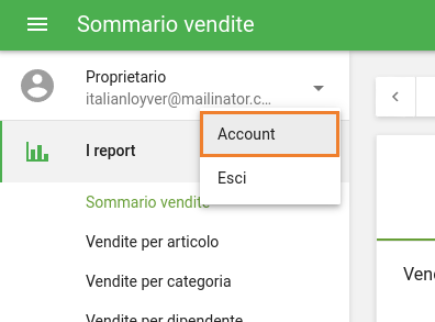 pulsante Account