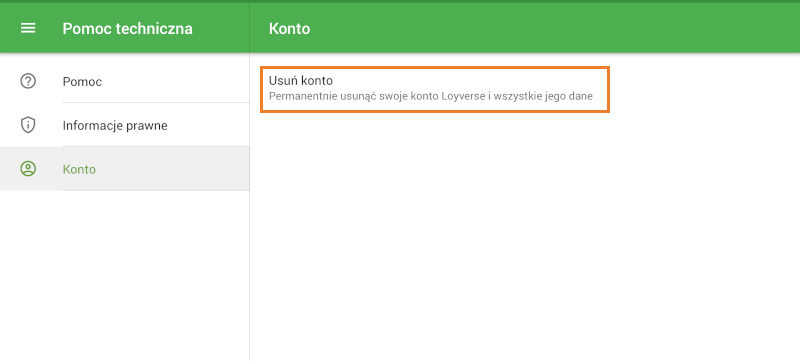 Usuń konto