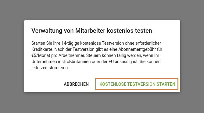 Test der Mitarbeiterverwaltung