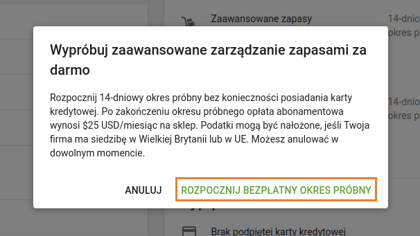 próbnej Zaawansowanego zarządzania zapasami