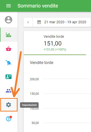menu Impostazioni