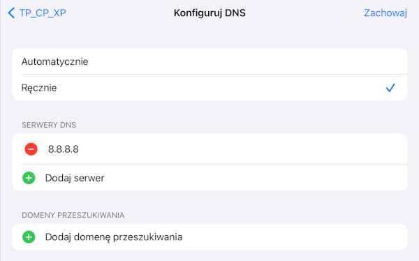 adres serwera DNS
