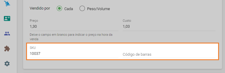 campo SKU