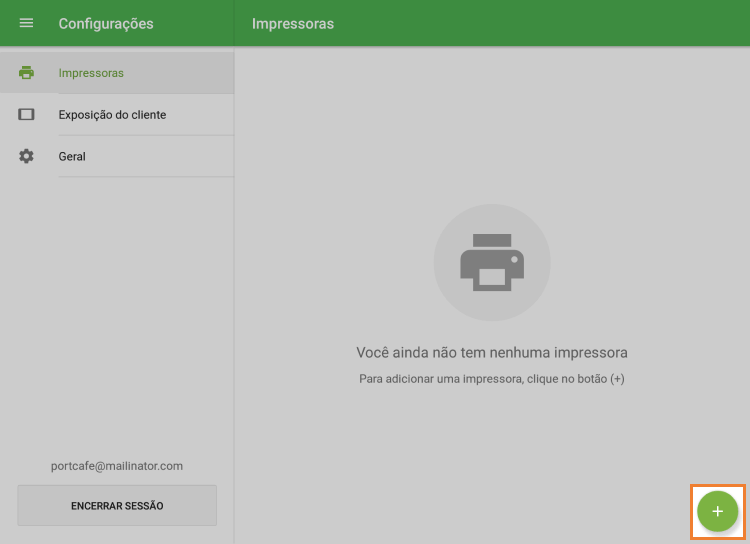 botão '+'