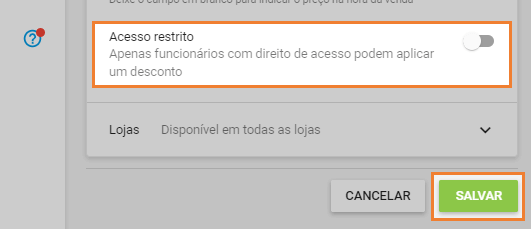 'Acesso restrito'
