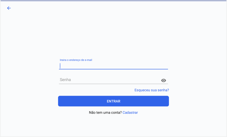 e-mail e senha