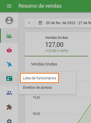 lista de empregados