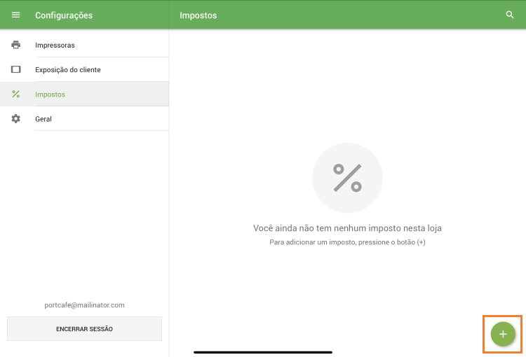 botão '+'