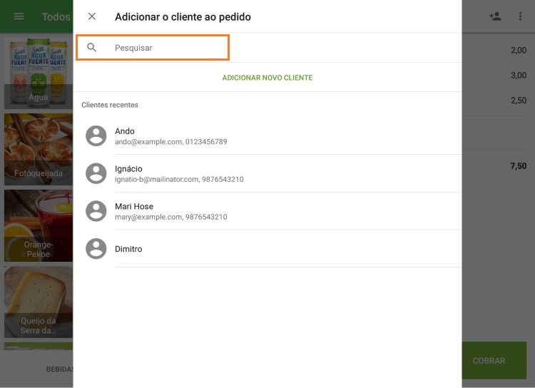Encontrar o cliente