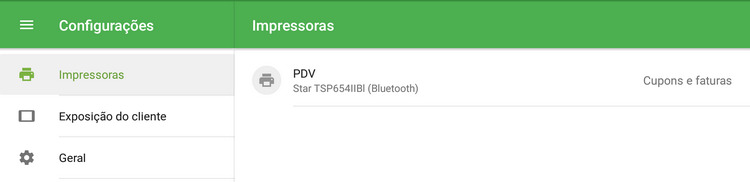 Impressora na lista