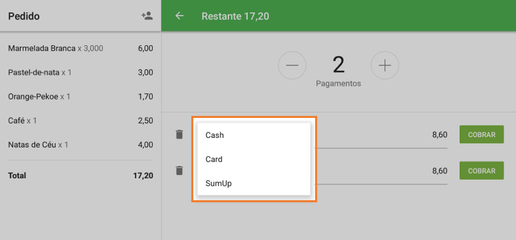 tipo de pagamento