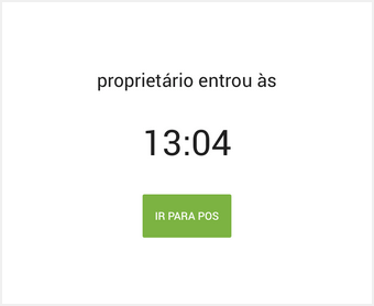 informações sobre o registro de tempo no relógio