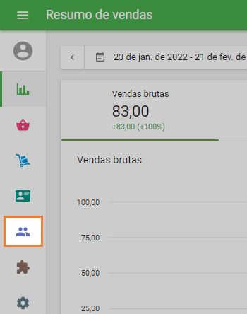 menu 'Clientes'