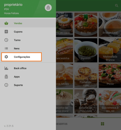 POS Configurações