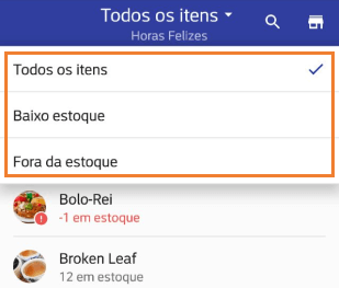 filtro para itens