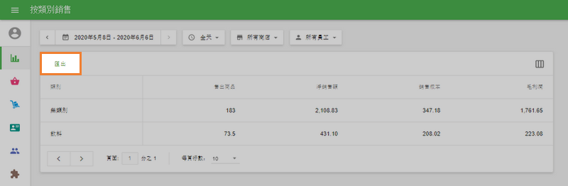 按'匯出'按鈕