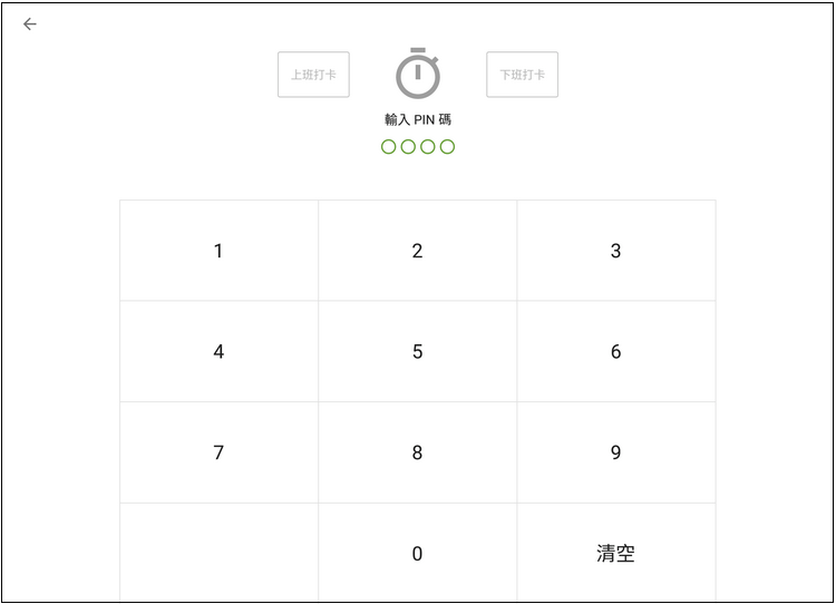 上輸入PIN碼
