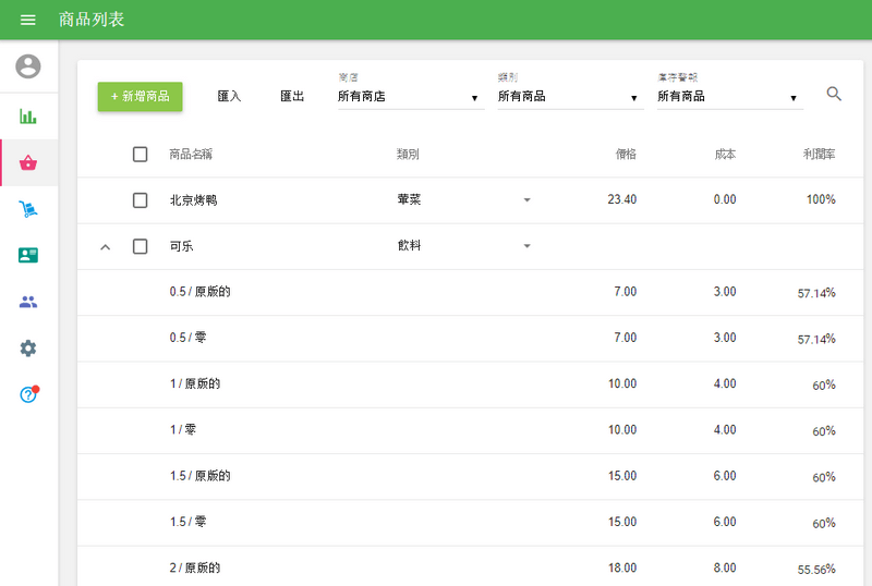 含變體的商品