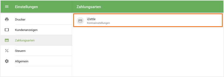 'Zahlungsarten'