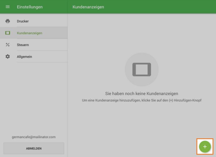 Schaltfläche '+'