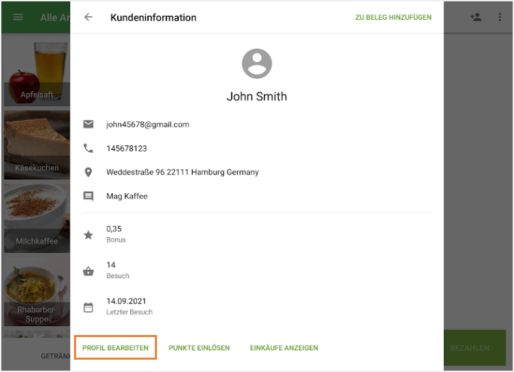 Profil bearbeiten