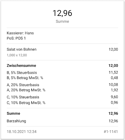 'zum Preis hinzugefügt' und 'im Preis enthalten'