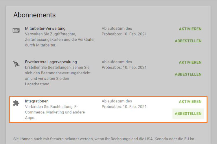 Weiter oder abbrechen