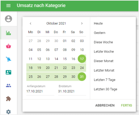 Start- und Enddatum