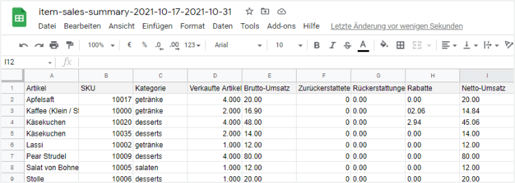 Google Sheets