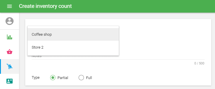 Select the store