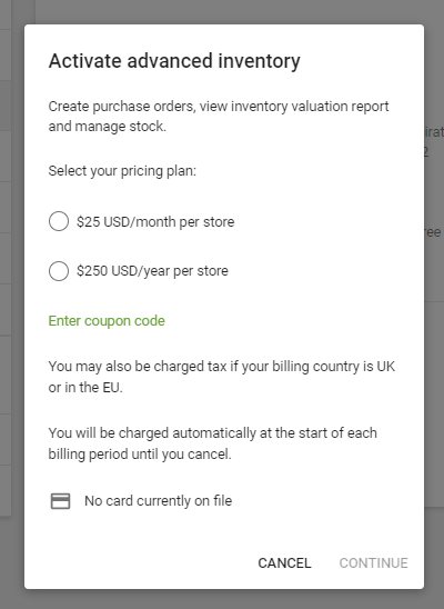pricing plan