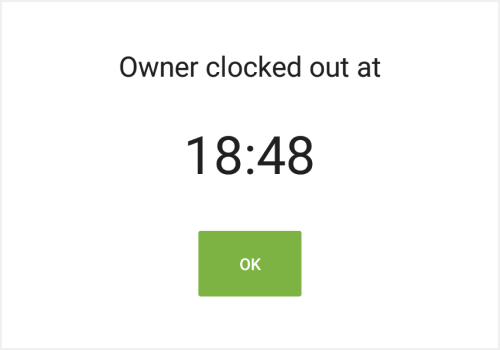 information about clock out time
